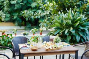 backyard dining table